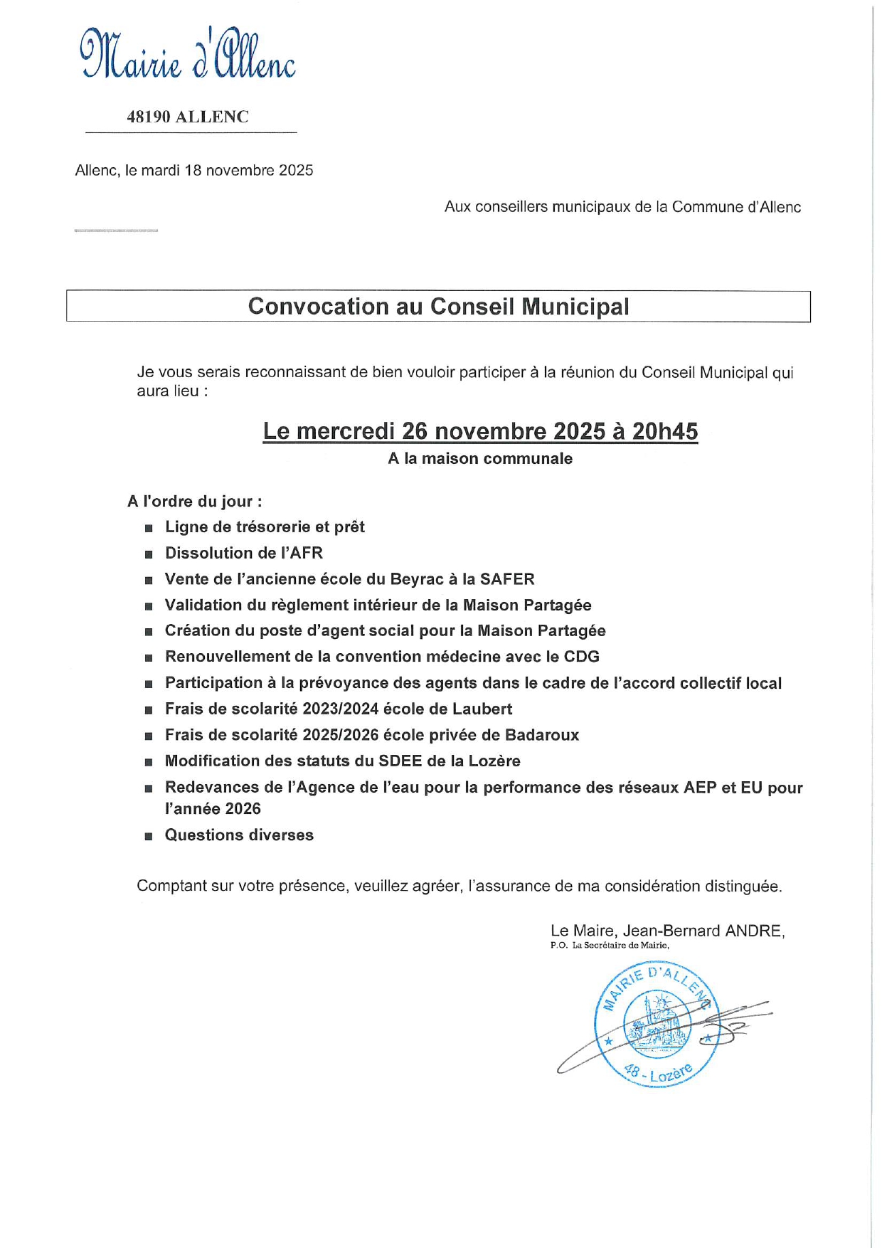 convocation CM 20251126 page 0001